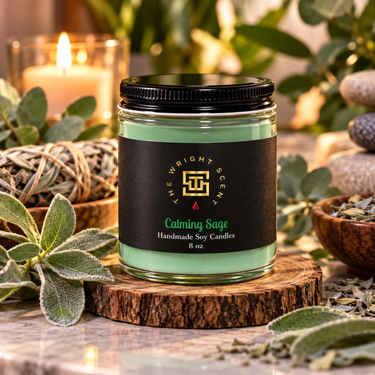 Calming Sage Soy Candle & Wax Melts